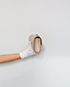 Egee Clutch Veau Swift Leather in Etoupe, side view